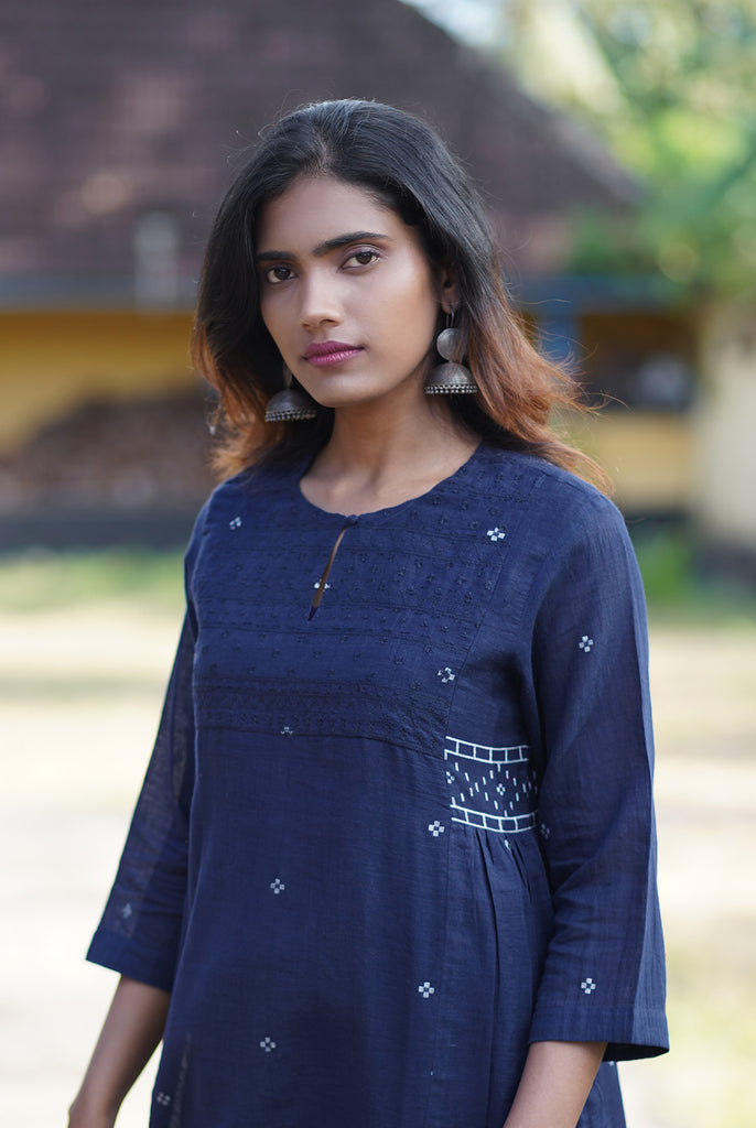 Rich Grape Floral Printed Mantra Women's Kurta