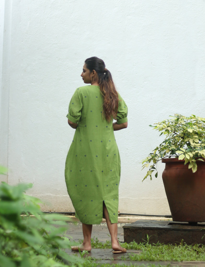 Lawn Green Bengal Handloom Kurta