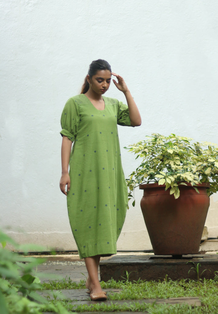 Lawn Green Bengal Handloom Kurta